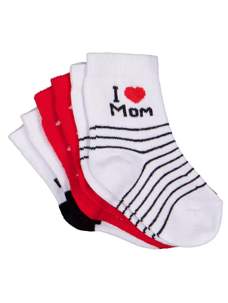 Civil Baby I Mom Dad  3'lü 6-18 Ay Bebek Kız Çorap Set