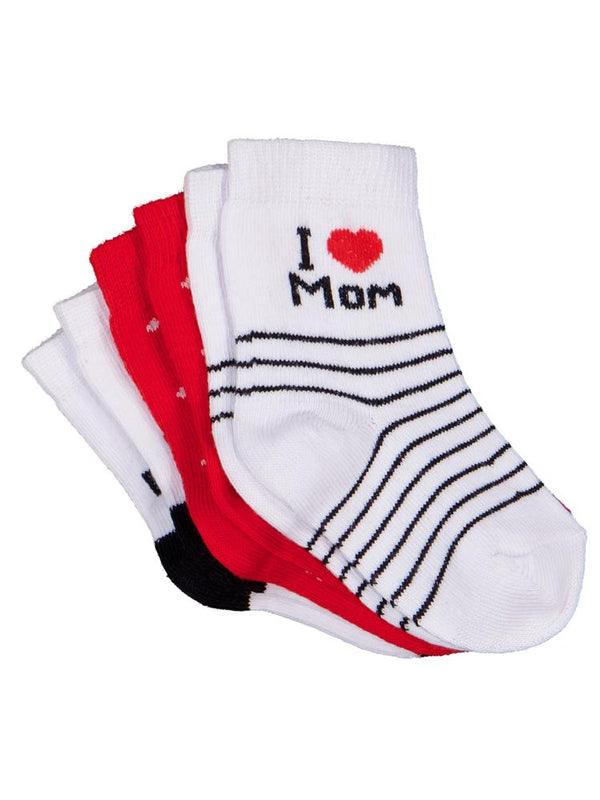 Civil Baby I Mom Dad  3'lü 6-18 Ay Bebek Kız Çorap Set