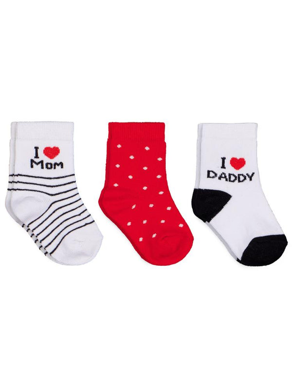 Civil Baby I Mom Dad  3'lü 6-18 Ay Bebek Kız Çorap Set
