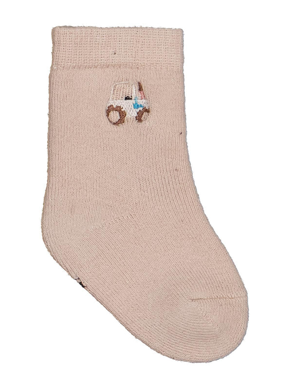 Civil Baby Nakışlı Kıvrık Havlu 6-18 Ay 3'lü Bebek Erkek Çorap Set