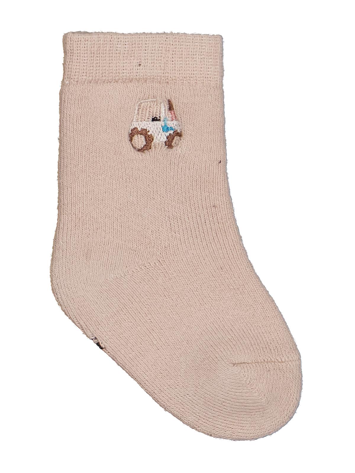 Civil Baby Nakışlı Kıvrık Havlu 6-18 Ay 3'lü Bebek Erkek Çorap Set