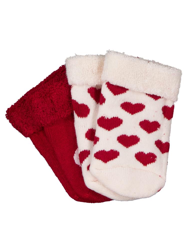 Civil Baby Kalp Kıvrık Havlu 6-18 Ay 2'li Bebek Kız Çorap Set