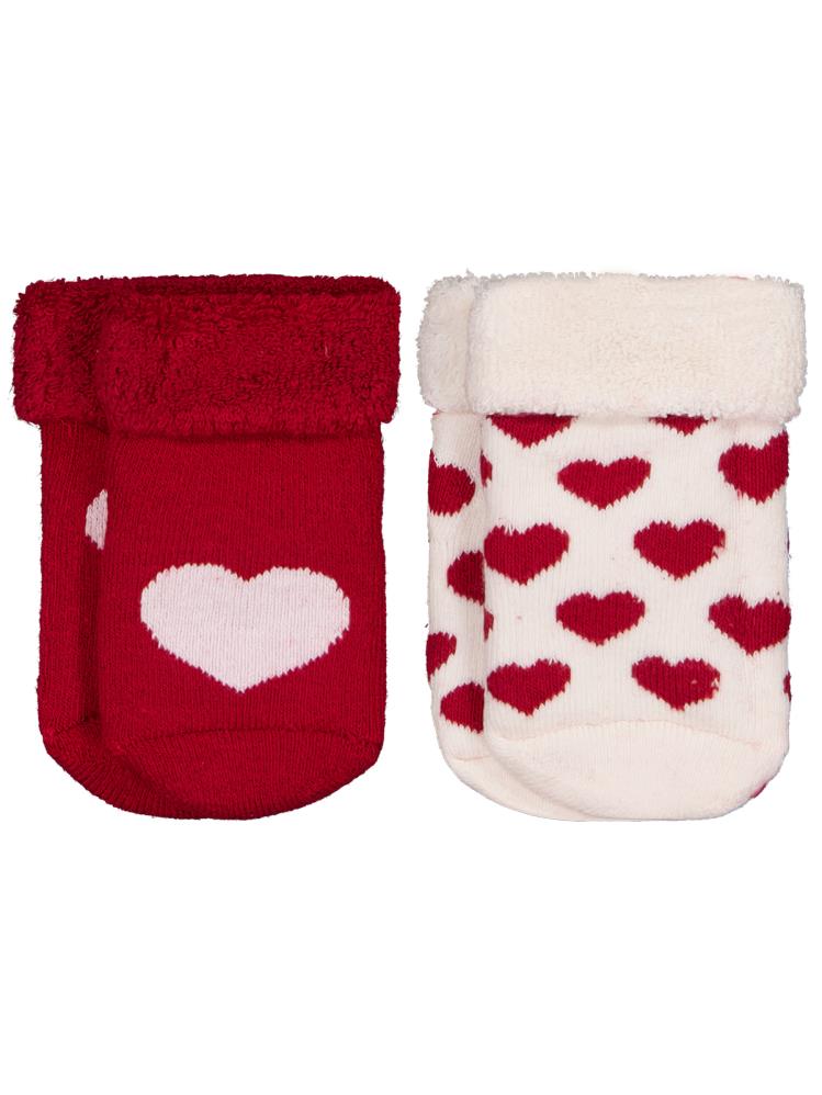 Civil Baby Kalp Kıvrık Havlu 6-18 Ay 2'li Bebek Kız Çorap Set