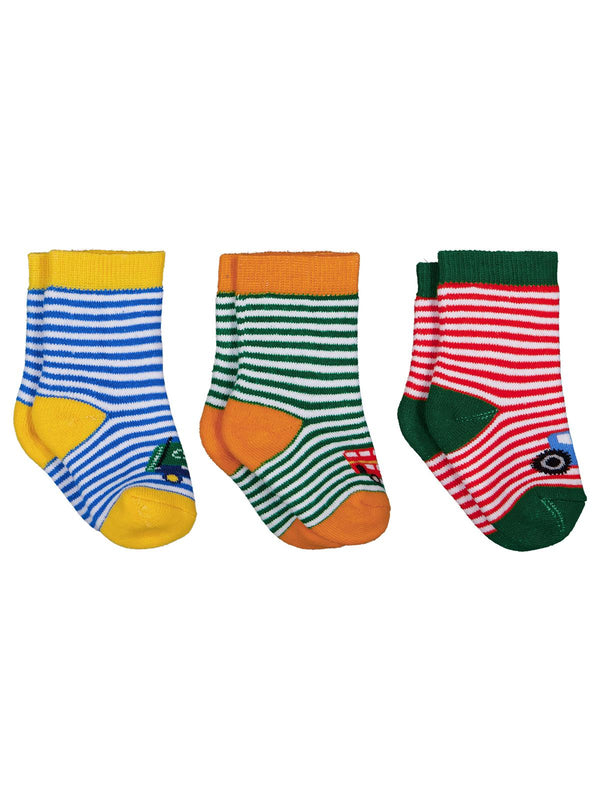 Civil Baby Kamyon Havlu 6-18 Ay 3'lü Bebek Erkek Çorap Set