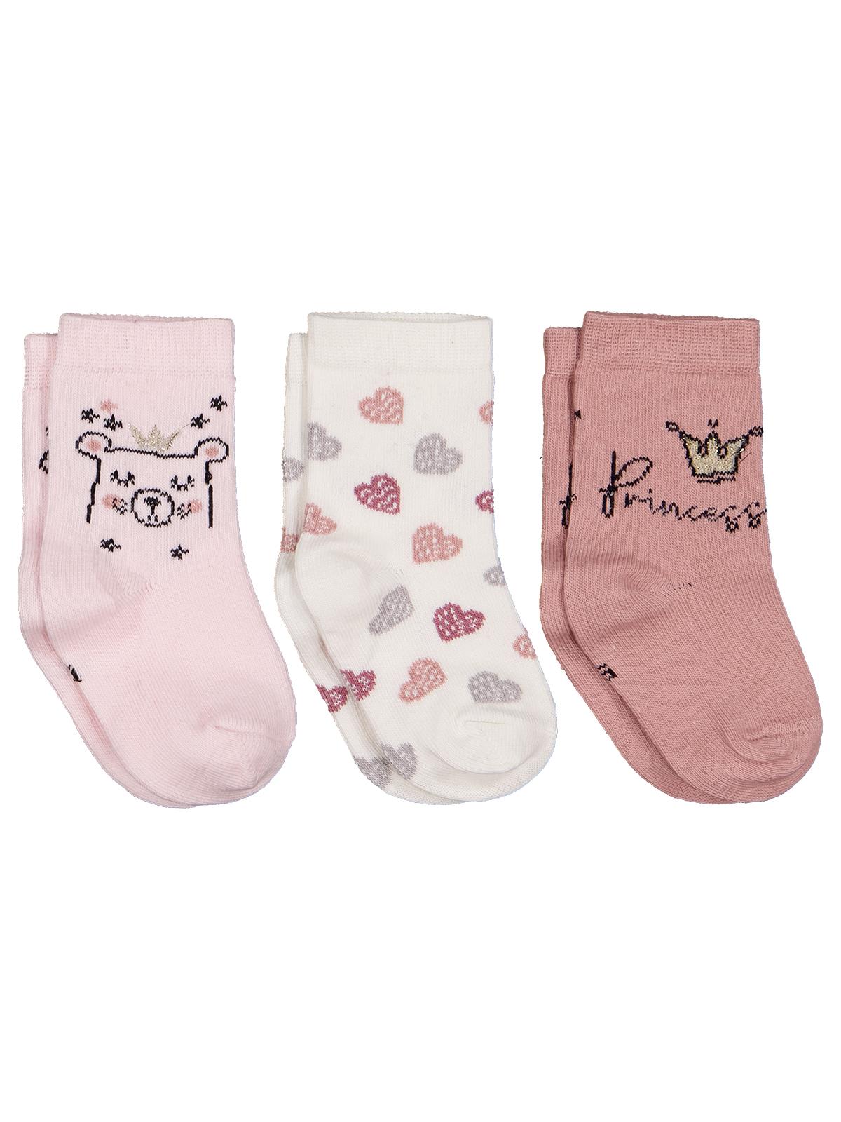 Civil Baby Princess 3'lü 6-18 Ay Bebek Kız Çorap Set