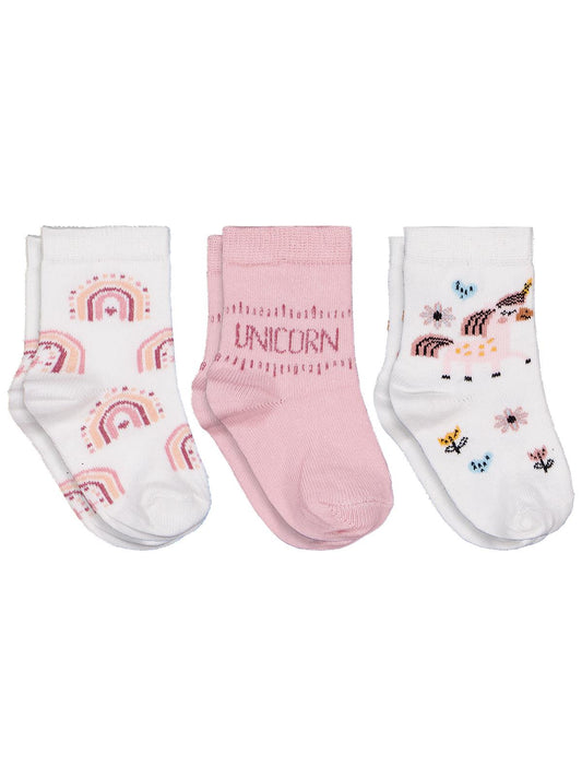 Civil Baby Unicorn 3'lü 6-18 Ay Bebek Kız Çorap Set