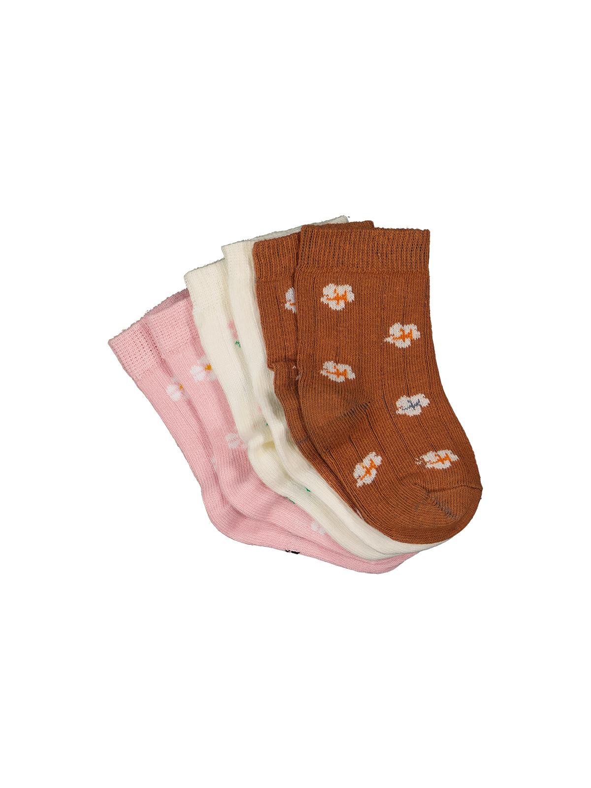 Civil Baby Derbili Çiçek 3'lü 6-18 Ay Bebek Kız Çorap Set