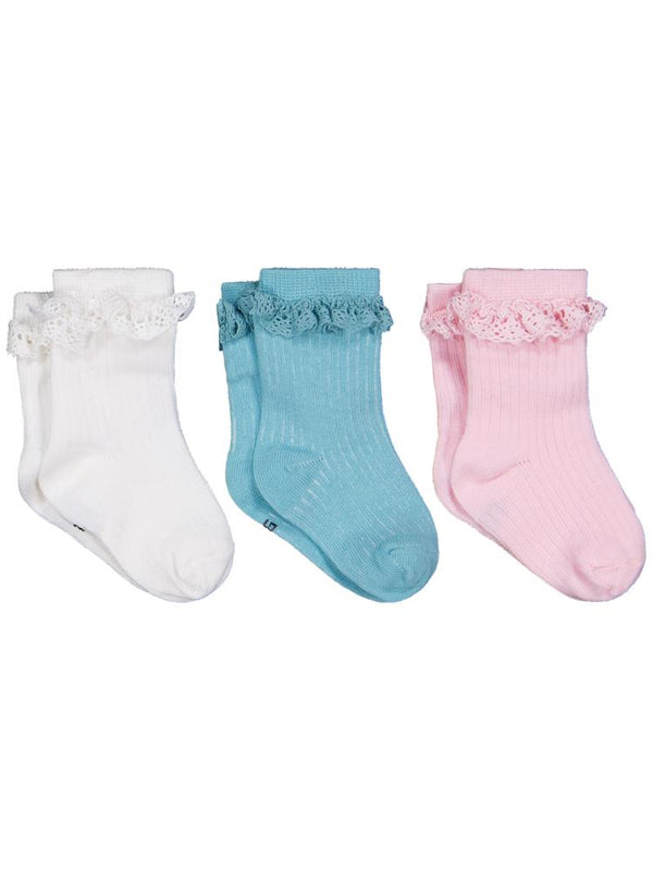 Civil Baby Fırfır Aksesuar 3'lü 6-18 Ay Bebek Kız Çorap Set