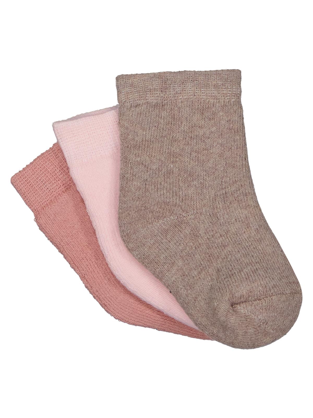 Civil Baby Basic Havlu 6-18 Ay 3'lü Bebek Kız Çorap Set