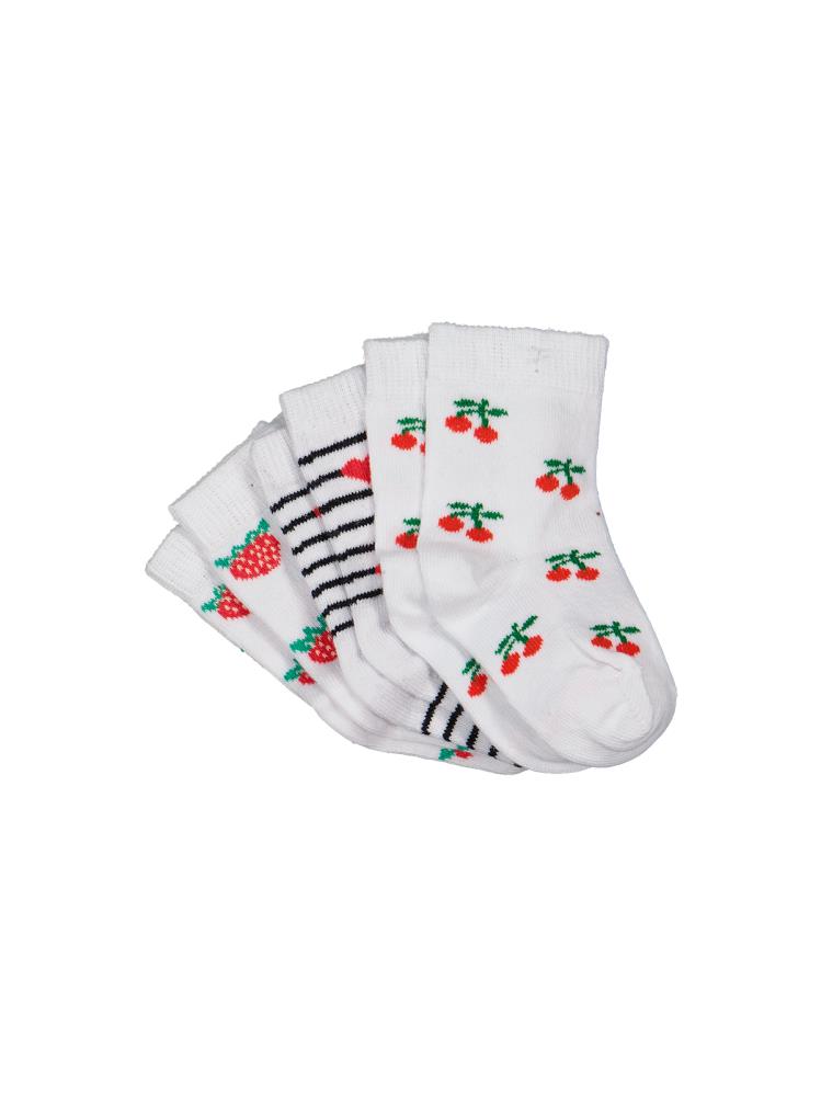 Civil Baby Fruit 3'lü 6-18 Ay Bebek Kız Çorap Set