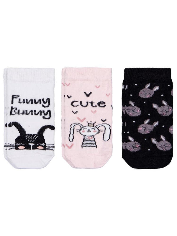 Civil Baby Funny Bunny 3'lü 6-18 Ay Bebek Kız Çorap Set