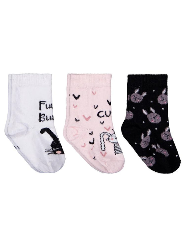 Civil Baby Funny Bunny 3'lü 6-18 Ay Bebek Kız Çorap Set