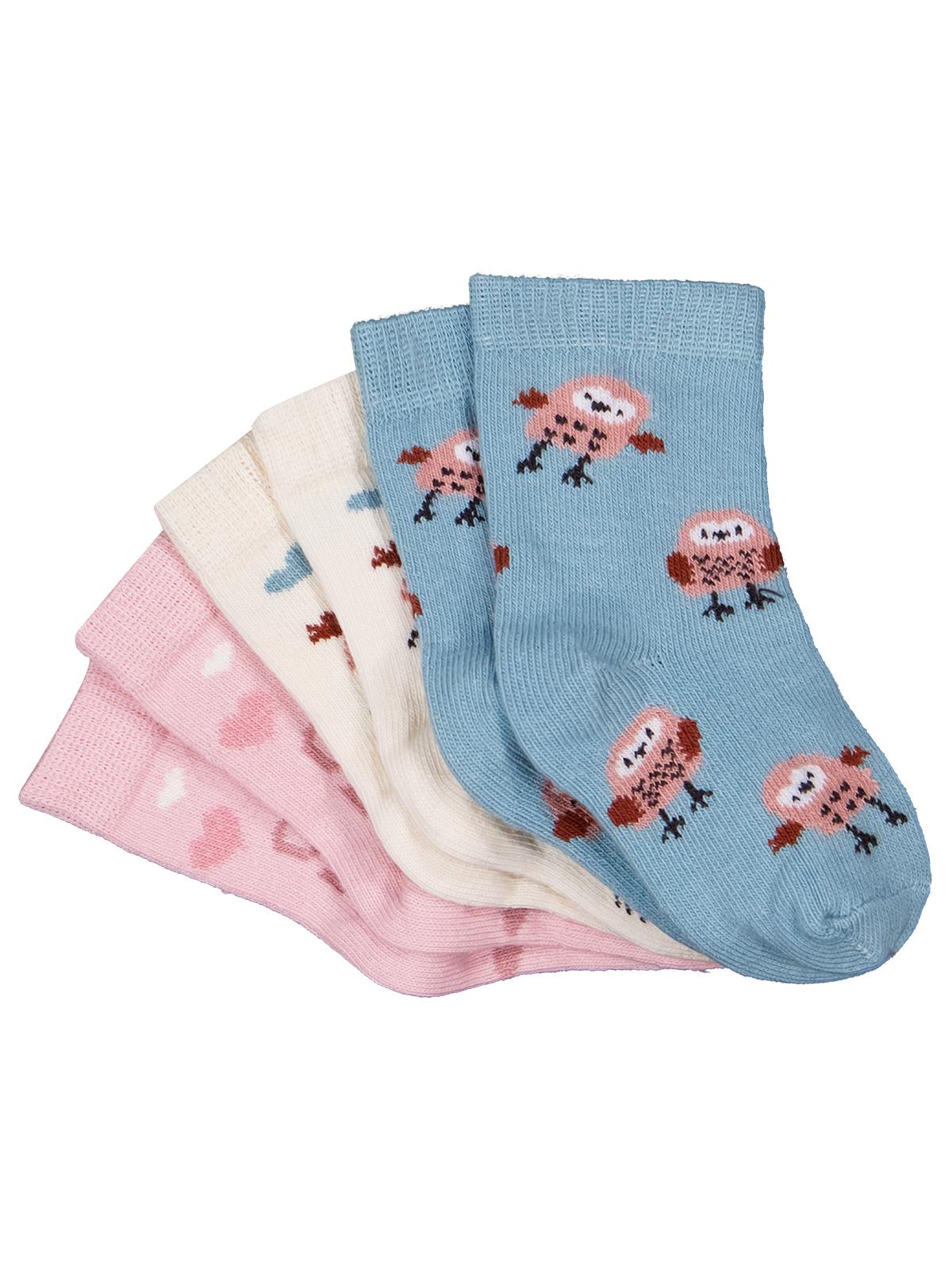 Civil Baby Cute Bird 3'lü 6-18 Ay Bebek Kız Çorap Set