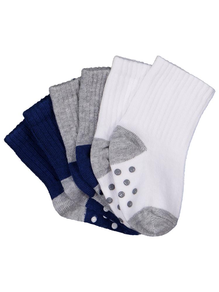 Civil Baby Basic Derbi Kaydırmaz 3'lü 6-18 Ay Bebek Erkek Çorap Set