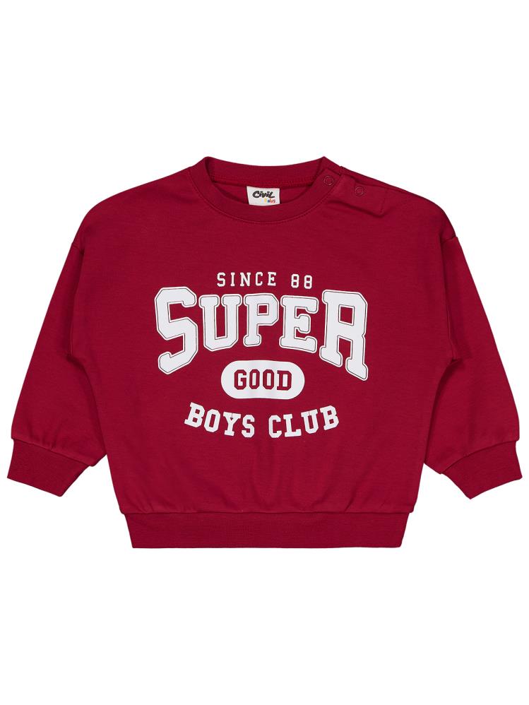 Civil Baby Super Good Baskılı 6-18 Ay Takım - Bordo