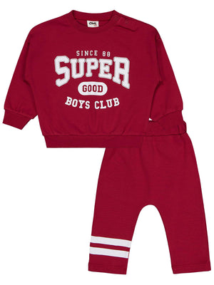 Civil Baby Super Good Baskılı 6-18 Ay Takım - Bordo