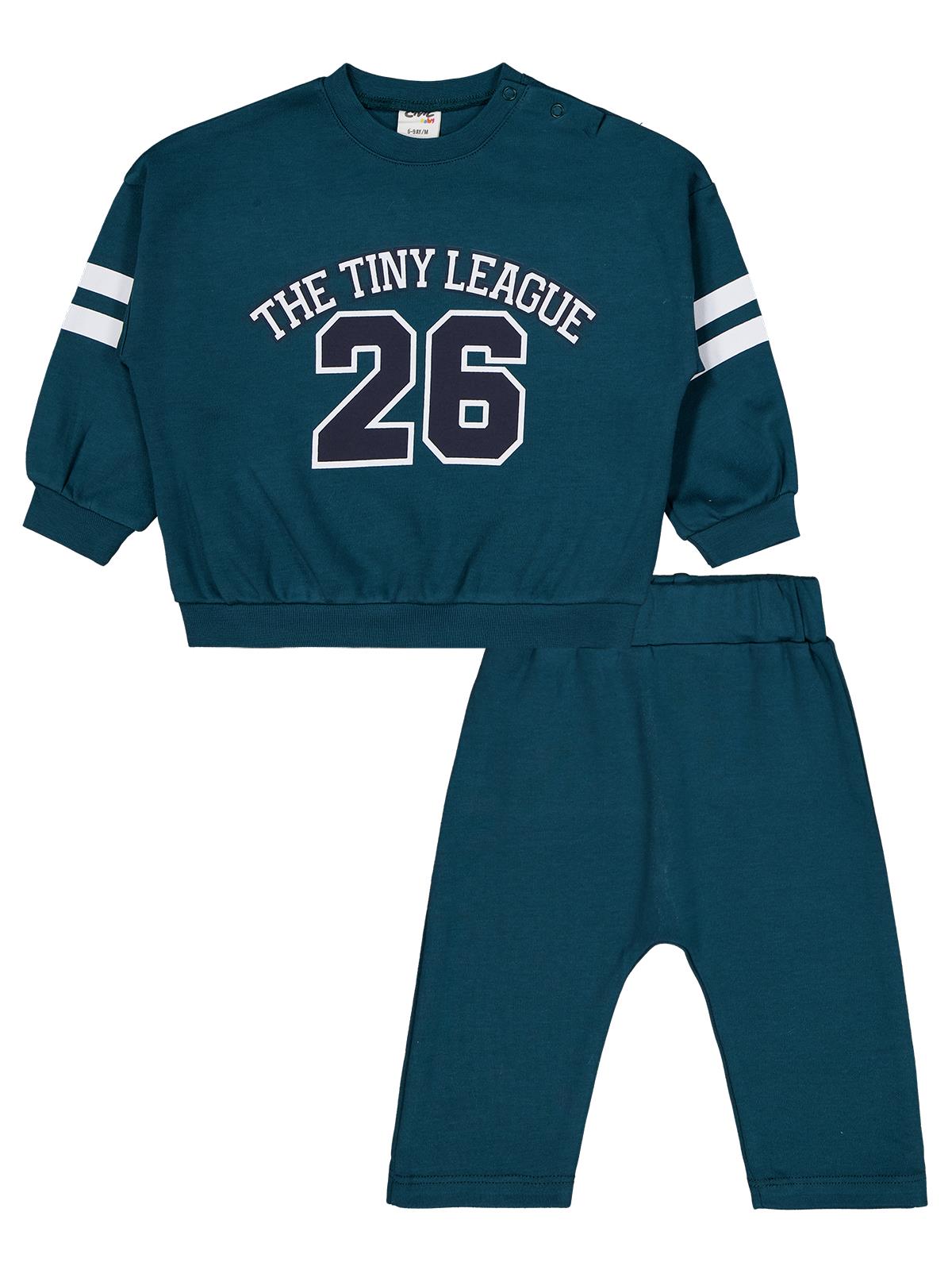 Civil Baby He Tıny League Baskılı 6-18 Ay Takım - Yeşil