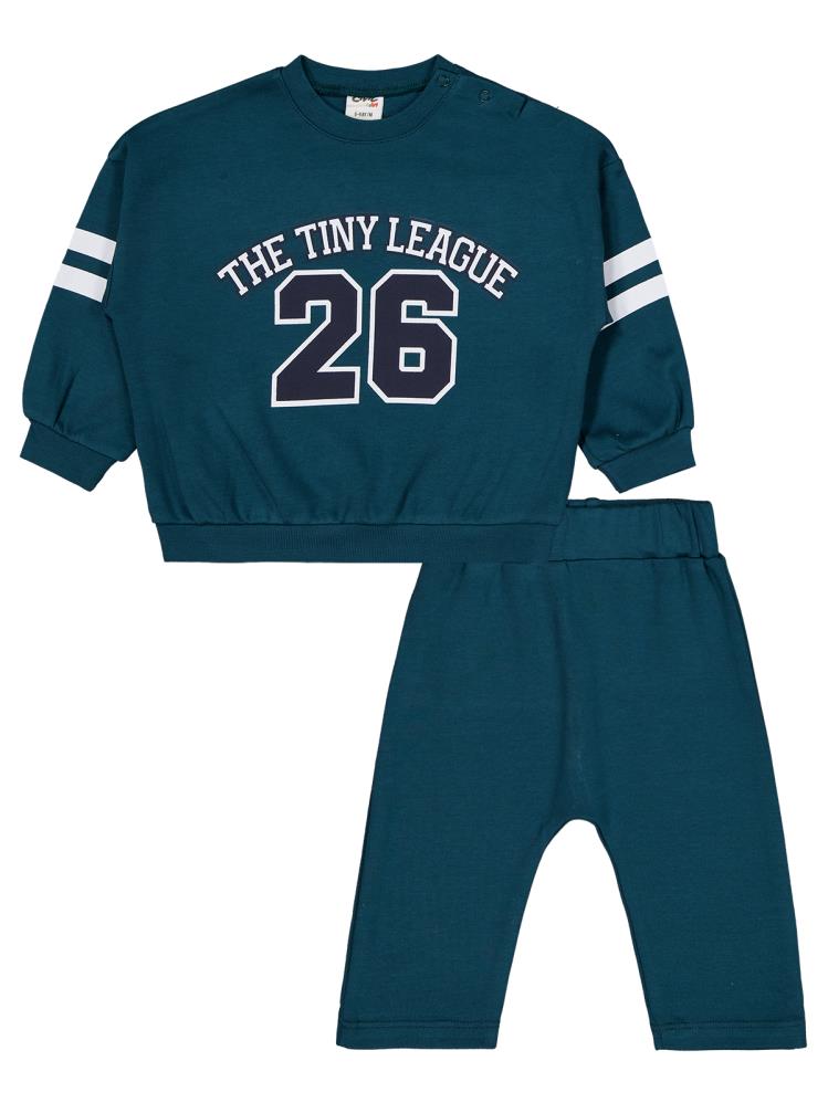 Civil Baby He Tıny League Baskılı 6-18 Ay Takım - Yeşil