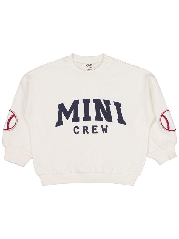 Civil Baby Mını Crew Baskılı 6-18 Ay Takım - Ekru