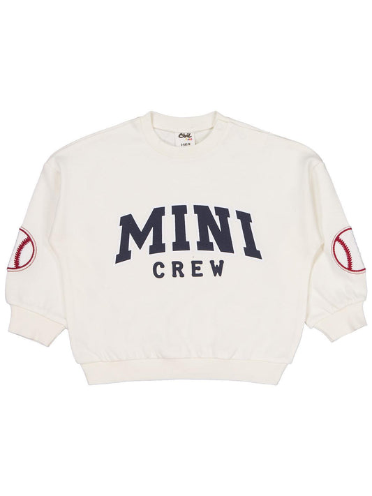 Civil Baby Mını Crew Baskılı 6-18 Ay Takım - Ekru