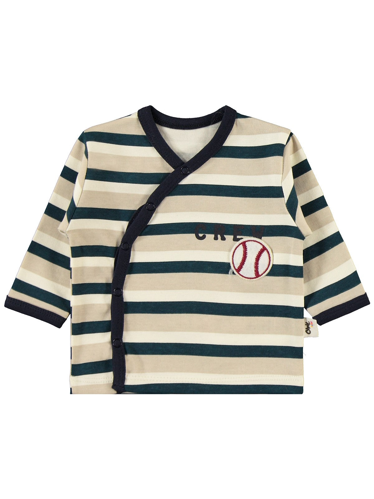 Civil Baby Çizgi Empirmeli Zıbın Takımları - Bej