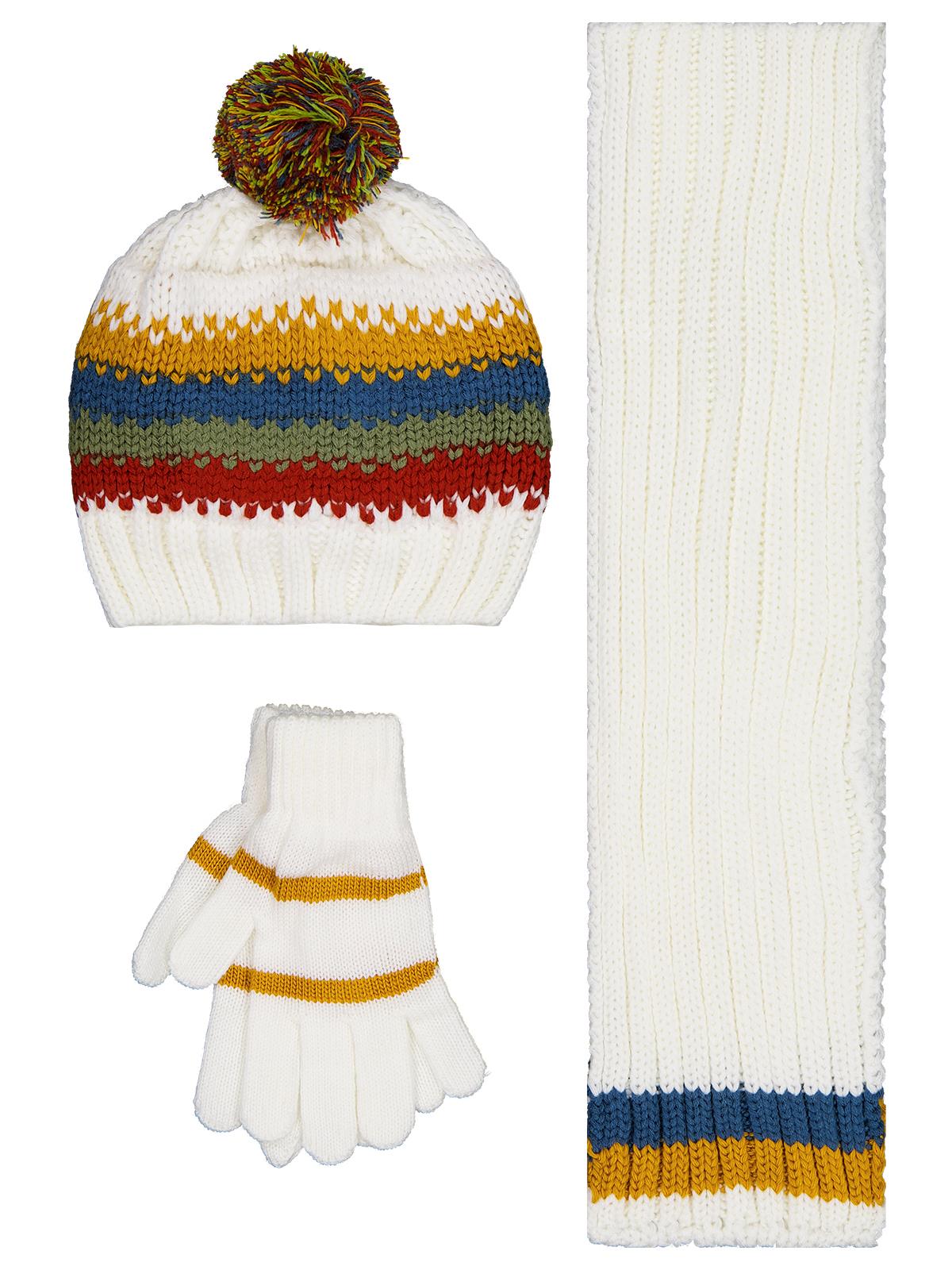 Civil Boys 2-5 Yaş Atkı Bere Eldiven Set - Beyaz