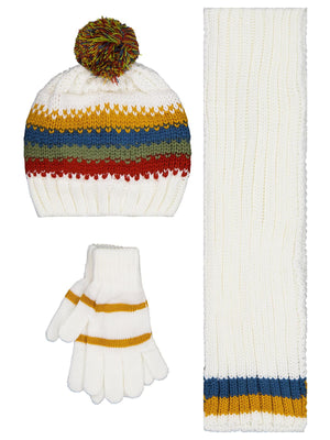 Civil Boys 2-5 Yaş Atkı Bere Eldiven Set - Beyaz