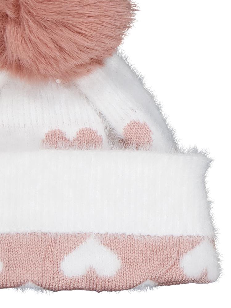 Civil Girls 2-5 Yaş Atkı Bere Eldiven Set - Beyaz