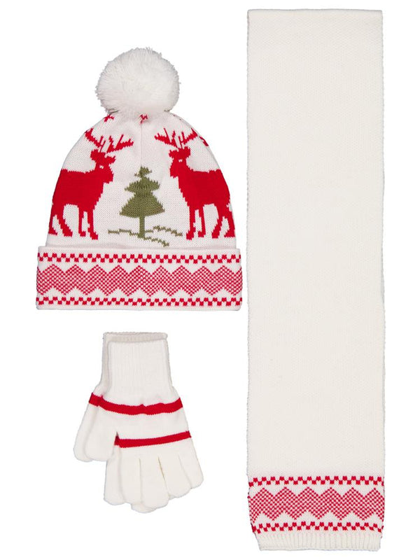Civil Girls 6-9 Yaş Atkı Bere Eldiven Set - Ekru