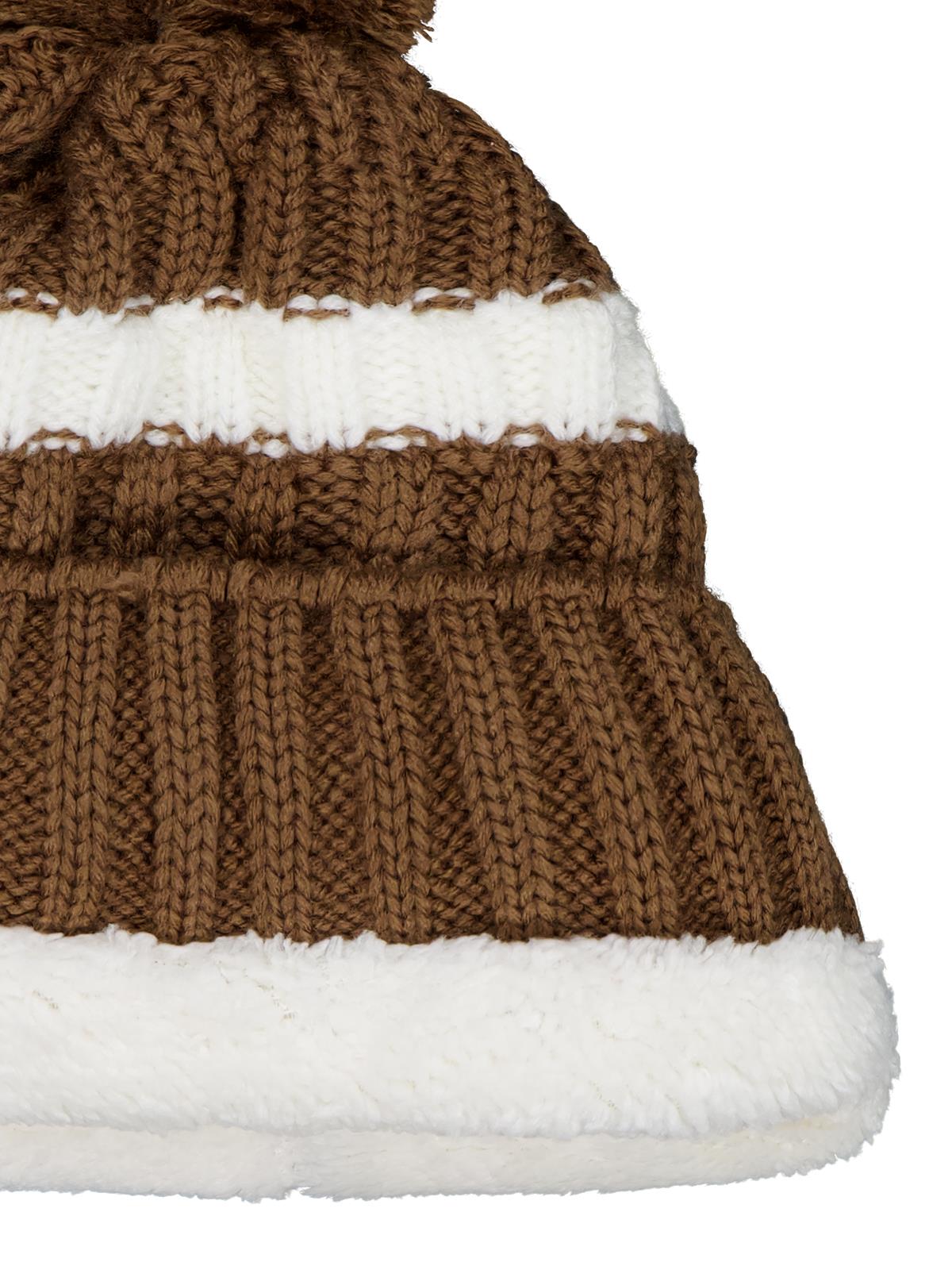 Civil Baby 6-18 Ay Atkı Bere Eldiven Set - Kahverengi