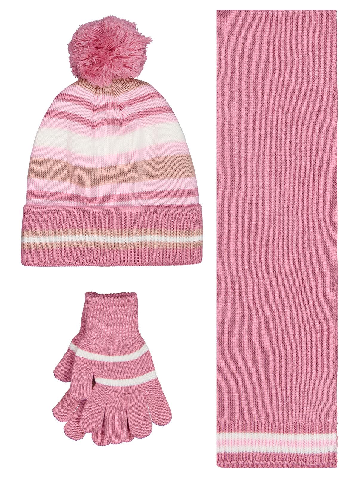 Civil Girls Garson 10-13 Yaş Atkı Bere Eldiven Set - Lila