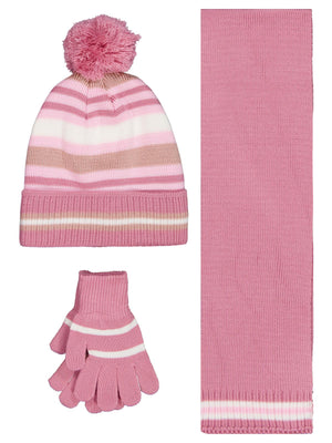 Civil Girls Garson 10-13 Yaş Atkı Bere Eldiven Set - Lila