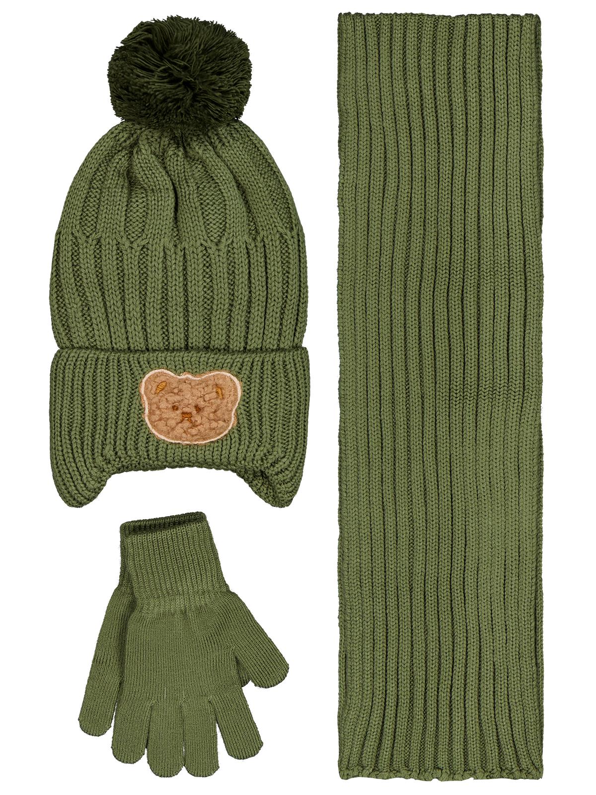 Civil Baby 6-18 Ay Atkı Bere Eldiven Set - Yeşil