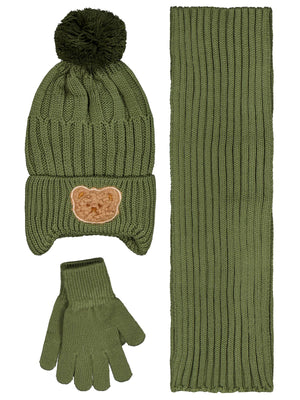 Civil Baby 6-18 Ay Atkı Bere Eldiven Set - Yeşil