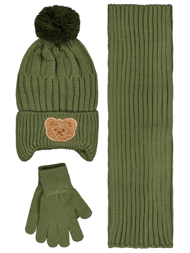 Civil Baby 6-18 Ay Atkı Bere Eldiven Set - Yeşil