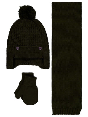 Civil Baby 6-18 Ay Atkı Bere Eldiven Set - Yeşil