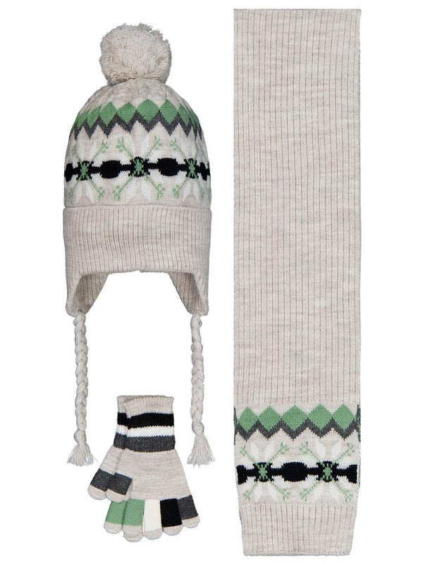 Civil Boys 6-9 Yaş Atkı Bere Eldiven Set - Bej