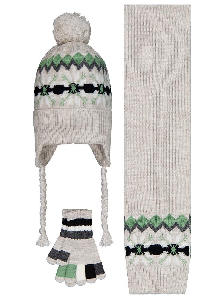 Civil Boys 6-9 Yaş Atkı Bere Eldiven Set - Bej