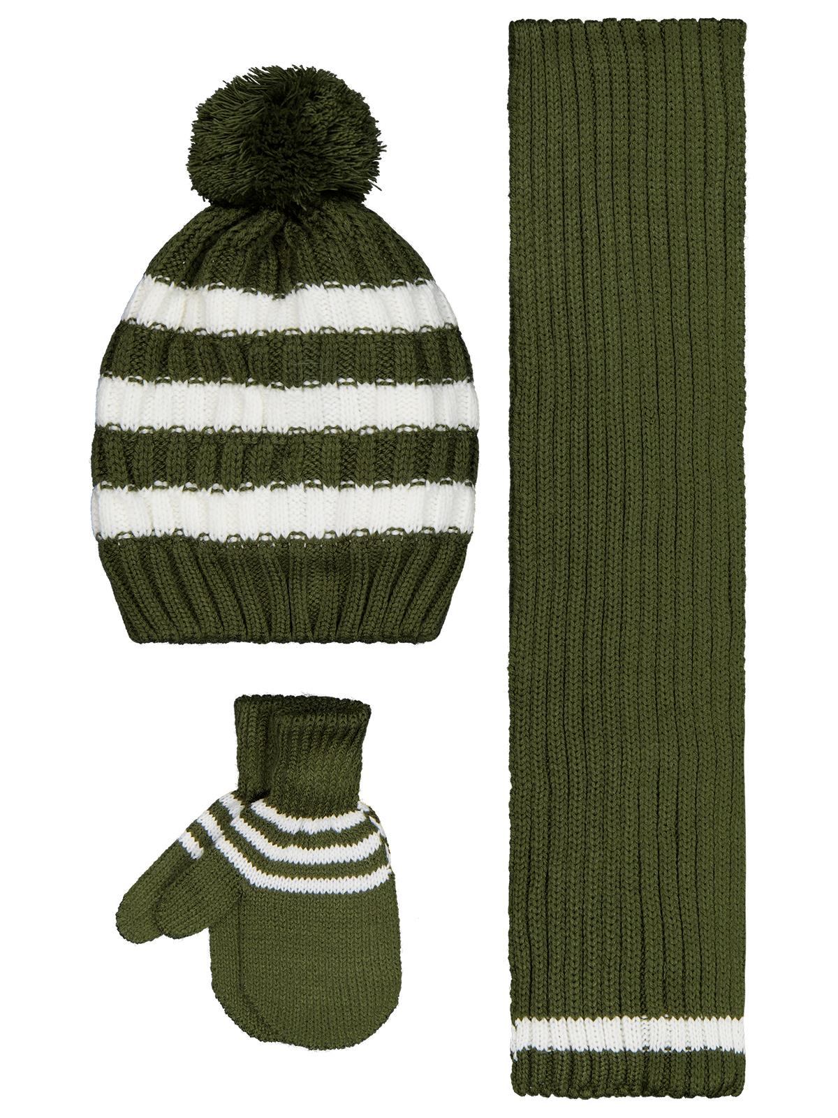 Civil Baby 6-18 Ay Atkı Bere Eldiven Set - Yeşil