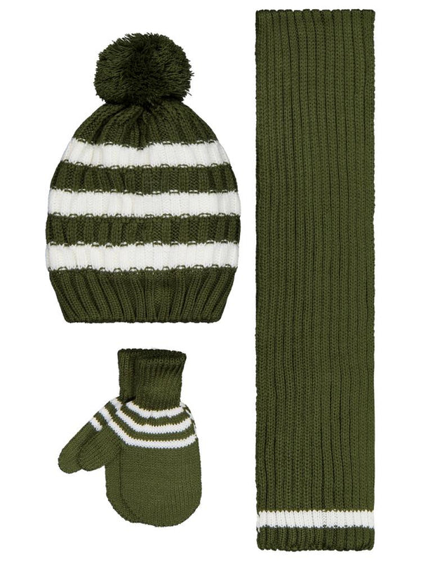 Civil Baby 6-18 Ay Atkı Bere Eldiven Set - Yeşil