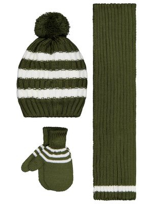 Civil Baby 6-18 Ay Atkı Bere Eldiven Set - Yeşil