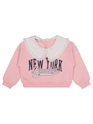 Civil Girls NewYork Baskılı 2-5 Yaş Sweatshirt - Pembe
