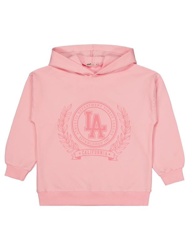 Civil Girls CALIFIRNIA Baskılı 6-9 Yaş Sweatshirt - Pembe
