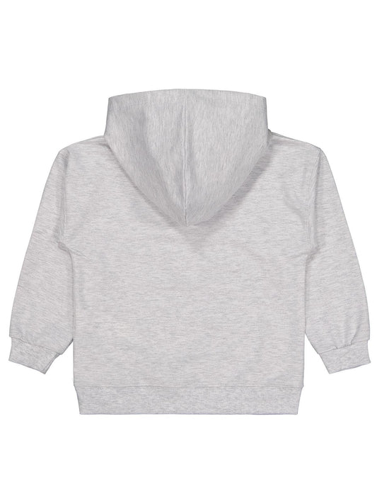 Civil Kız Çocuk CALIFIRNIA Baskılı Sweatshirt | 2 İp Uzun Kol | Okul Kreş ve Günlük Kullanım - Gri