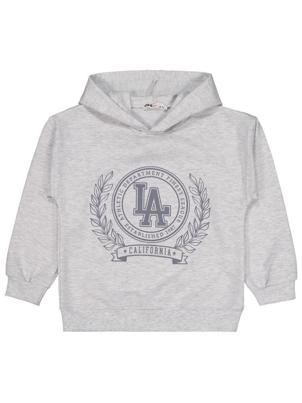 Civil Girls CALIFIRNIA Baskılı 6-9 Yaş Sweatshirt - Gri