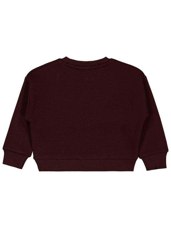 Civil Girls Püsküllü 2-5 Yaş Sweatshirt - Kahverengi