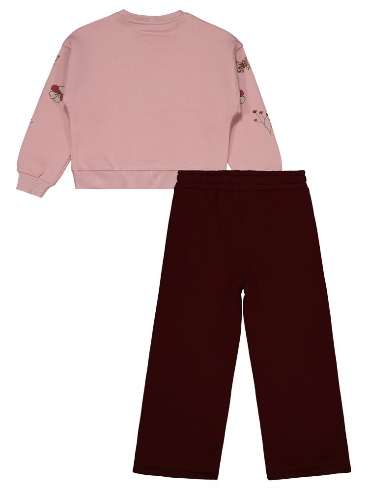 Civil Girls POSITIVE Baskılı 6-9 Yaş Eşofman Takımı - Pembe