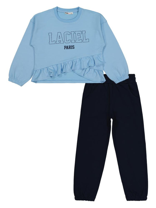 Civil Girls LACIEL Baskılı 6-9 Yaş Eşofman Takımı - Mavi
