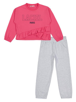Civil Girls LACIEL Baskılı 6-9 Yaş Eşofman Takımı - Pembe