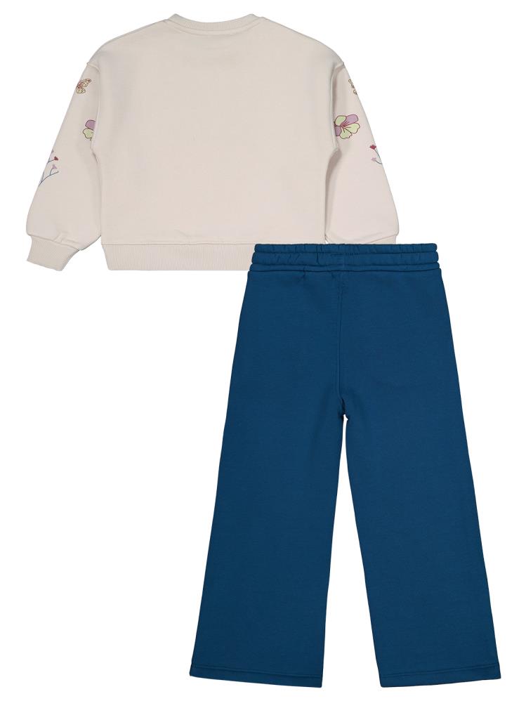 Civil Girls POSITIVE Baskılı 6-9 Yaş Eşofman Takımı - Bej